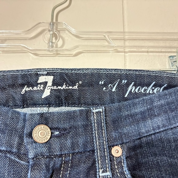 7 For All Mankind Jeans Womens Blue Denim Pants A Pocket Bootcut Size 28 - Picture 2 of 10